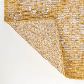 Amora Traditional Mediterranean Tile Design Indoor/Outdoor Area Rug